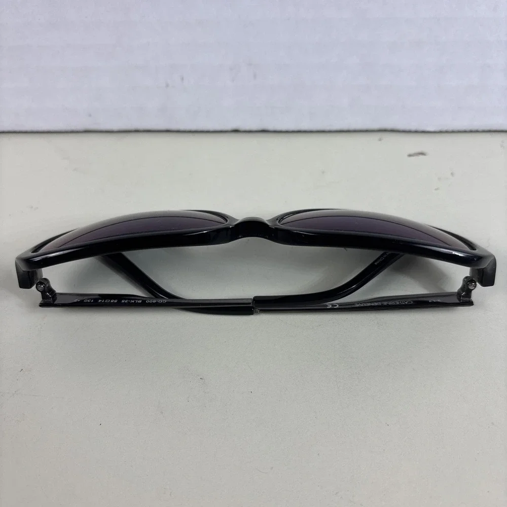 CATHERINE‎ DENEUVE Sunglass Frames ONLY CD600 BLK-35 Black 58-14-130 Metal
